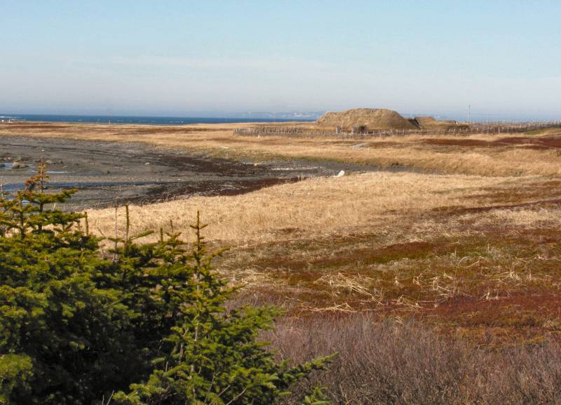 AroundNL-34 The sod houses at L'anse aux Meadows recreate the 1000AD Norse settlement