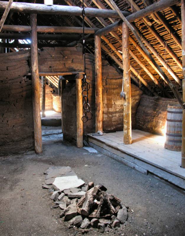 AroundNL-36 Interior of the main sod house; surprisingly light an cozy