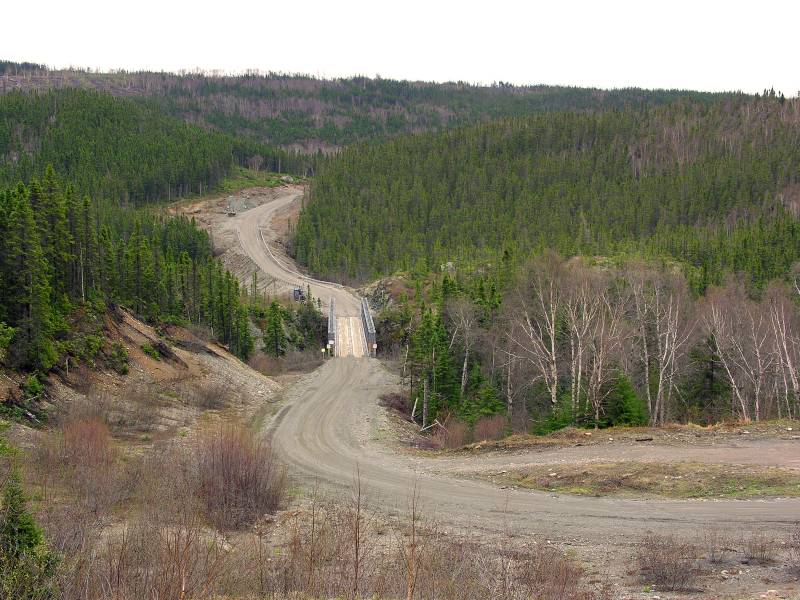 AroundNL-49 A well maintained logging road in the interior.