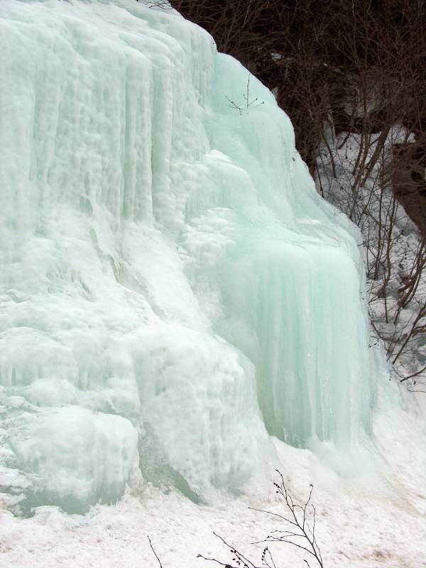 Icefall-2 Beautiful blue tinged ice along the Burgeo Road