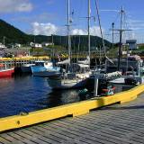 Hermitage4 MoonShadow tied with the fishing boats in Hermitage.