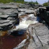 Morgan_Bay_brook2 Water falls at Morgan Bay. Maybe you can see the deep hole they spill into?